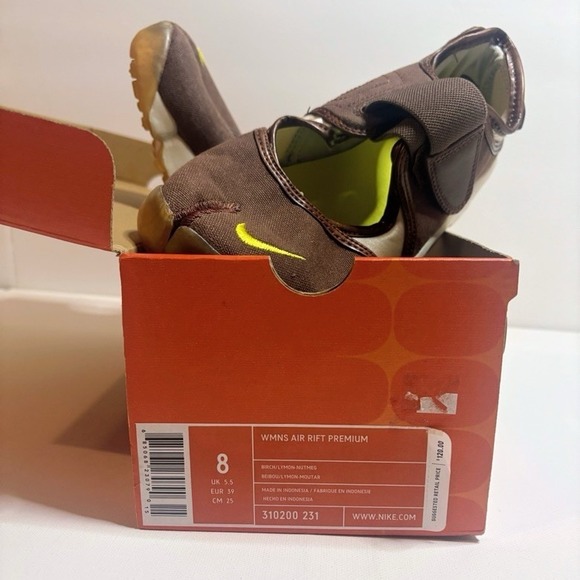 Nike Air Rift Premium Brown Sneakers Y2K Vintage 2000s (2004) US 8 New With Box - Picture 2 of 9